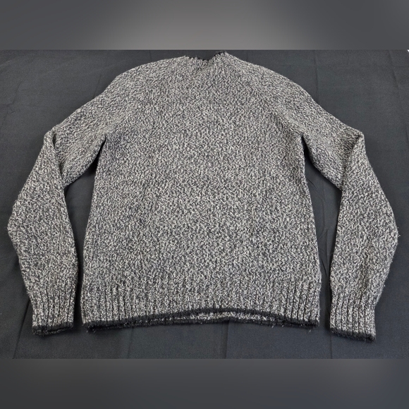 Eddie Bauer Marled Sweater Mens LT Grey Long Sleeve Pullover Lambswool Roundneck - Picture 2 of 6